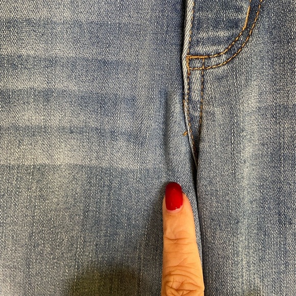 Democracy AB Technology Women's Skinny Jeans Size 10 Blue Raw Hem Distressed - Picture 9 of 11